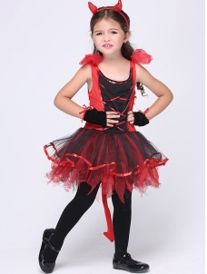 Kids Little Devil Halloween Cosplay Costume 